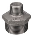 Czarny nypel redukcyjny żeliwny   3/4"x1/2" gz-gz